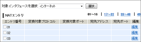 静的IPマスカレード