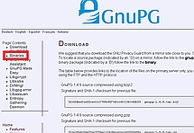 GnuPG.orgダウンロードページ