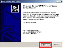 Welcome to the GNU Privacy Guard Setup Wizard